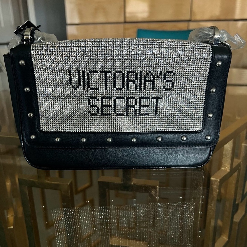 Victoria's Secret Silver and Black Studded Wristlet